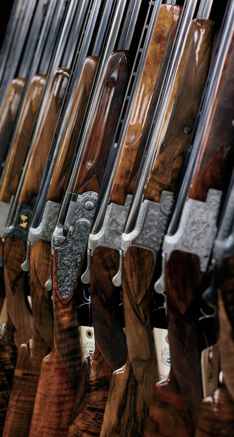 Fine shotguns stored at The Upland Club